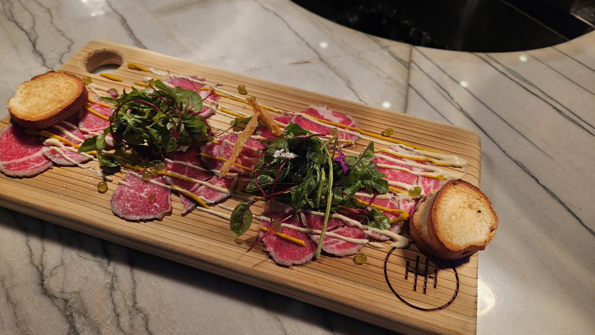 Beef carpaccio board